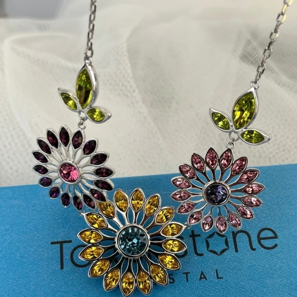 Touchstone Crystal Swarovski Vibrant Garden Necklace - Picture 3 of 11